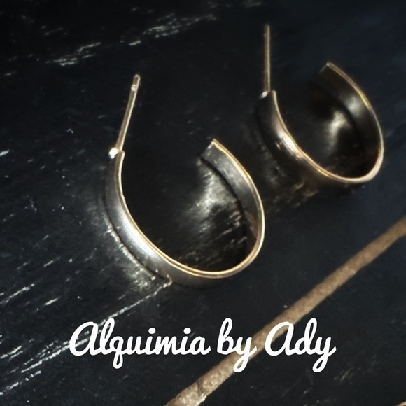 Alquimia by Ady Black and Gold Earrings - Picture 1 of 9